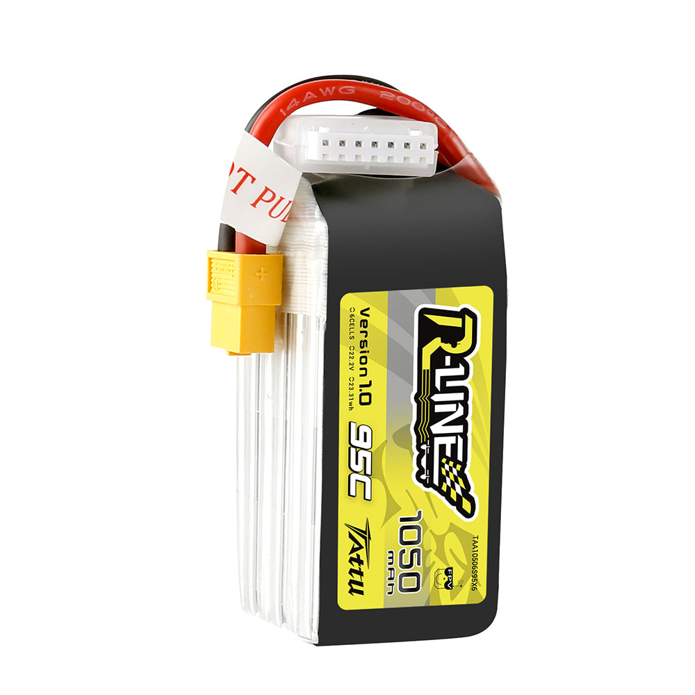 Tattu R-Line 1050mAh 6S 95C batterie Lipo XT60 drone FPV