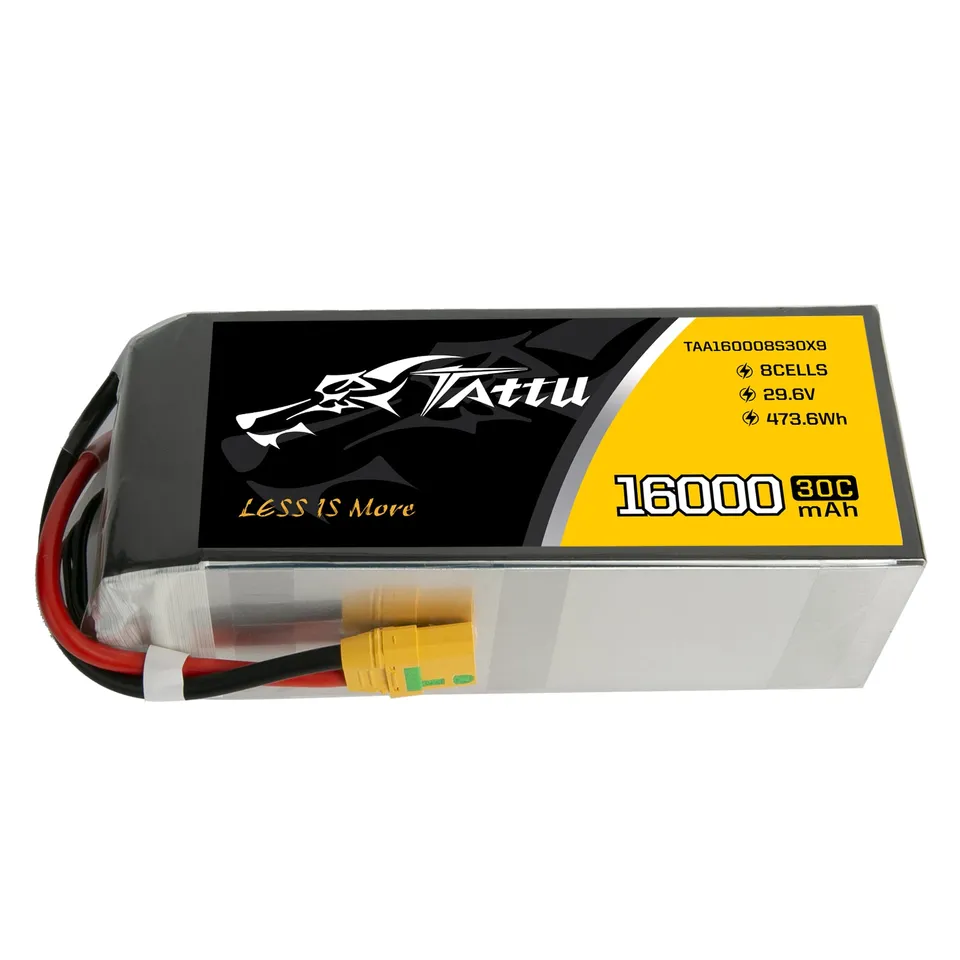 Tattu UAV Classic Batterie Lipo 8S 16000mAh 29.6V XT90-S