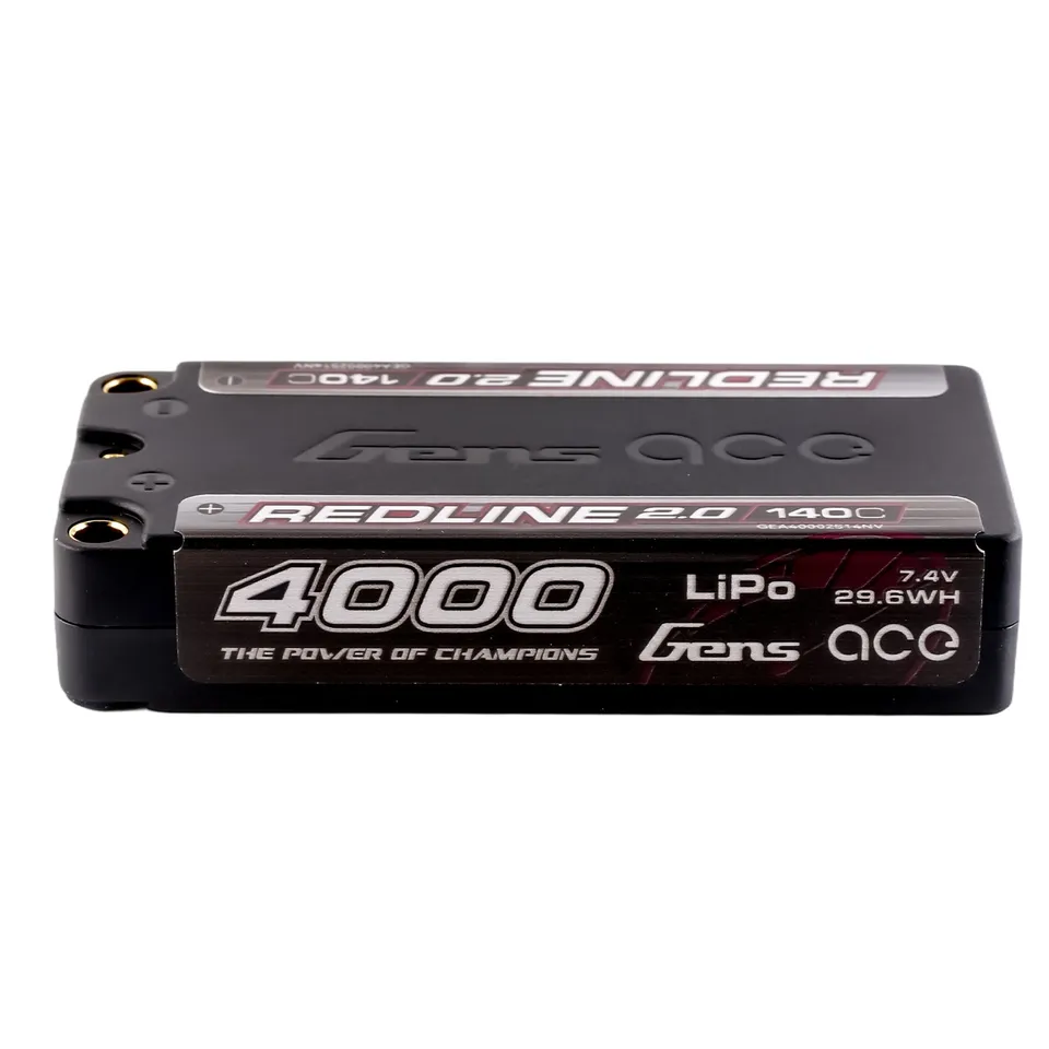 Gens Ace Redline 2.0 4000mAh 2S batterie RC shorty 140C