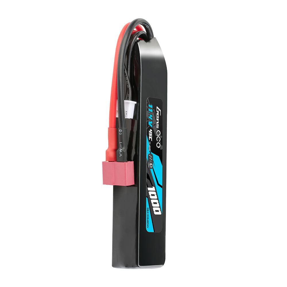 Gens Ace Airsoft 1000mAh 3S 45C batterie LiPo 11.4V HV Deans