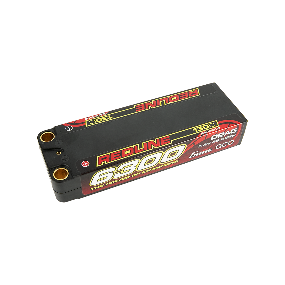 Gens Ace Redline 6300mAh 2S batterie lipo 130C bullet