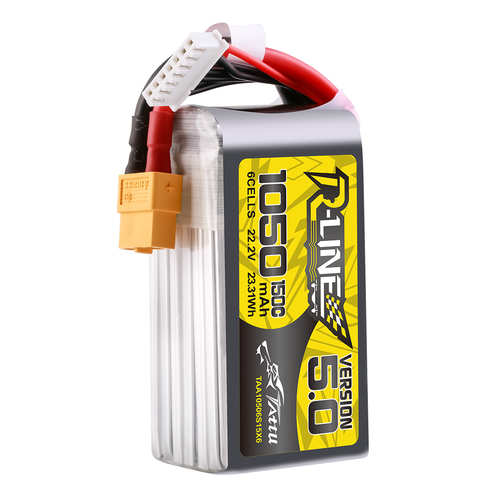 Tattu R-Line 5.0 1050mAh 6S 150C batterie Lipo XT60
