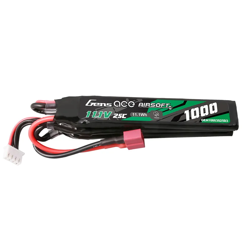 Gens Ace Airsoft 1000mAh 3S batterie LiPo 11.1V 25C Deans