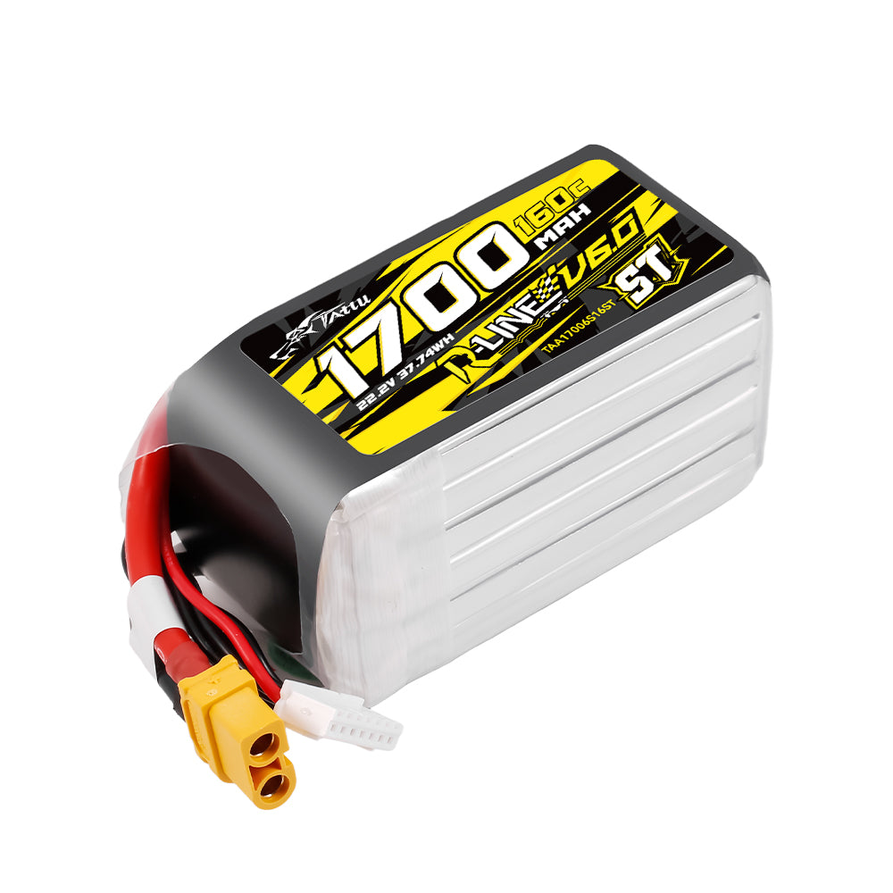 Tattu R-Line 1700mAh 6S 160C 22.2V batterie LiPo XT60 ST