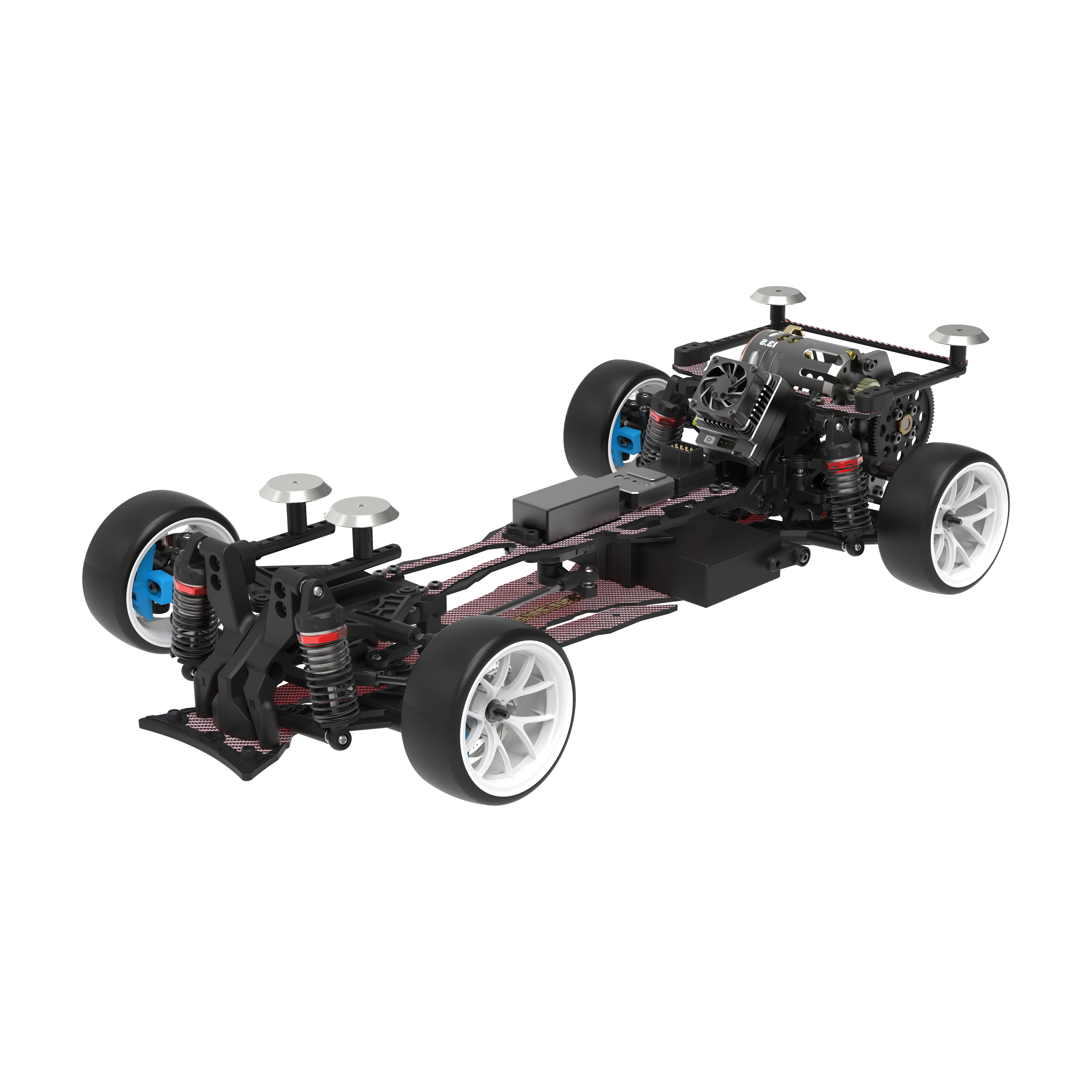 3Racing Sakura D6GA kit drift carbone bleu courroie