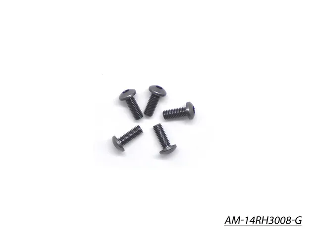 Arrowmax Screws M3x8 AM-14RH3008-G Vis Alu Tête Bombée Grise