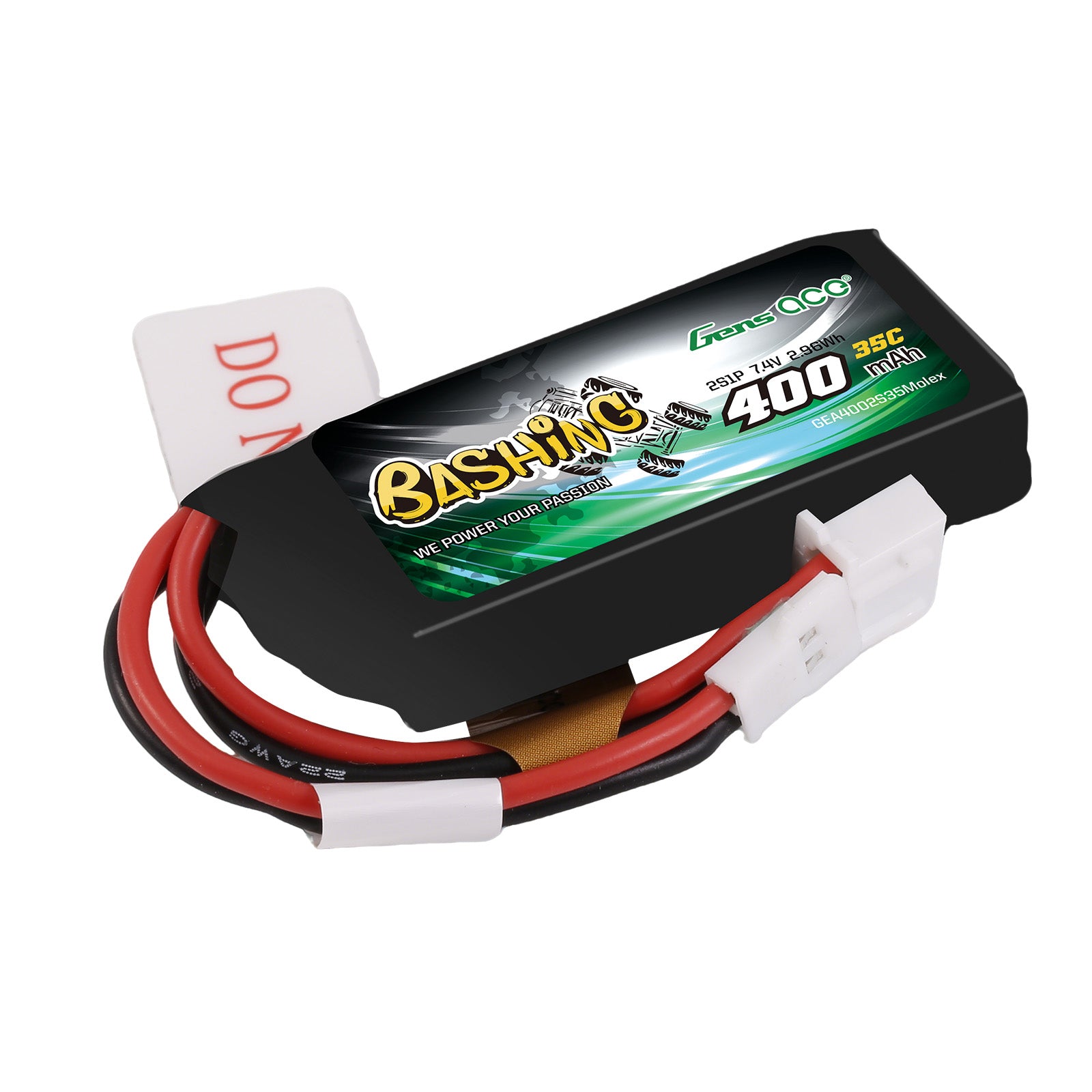 Gens Ace Bashing 400mAh 2S 35C batterie LiPo Molex