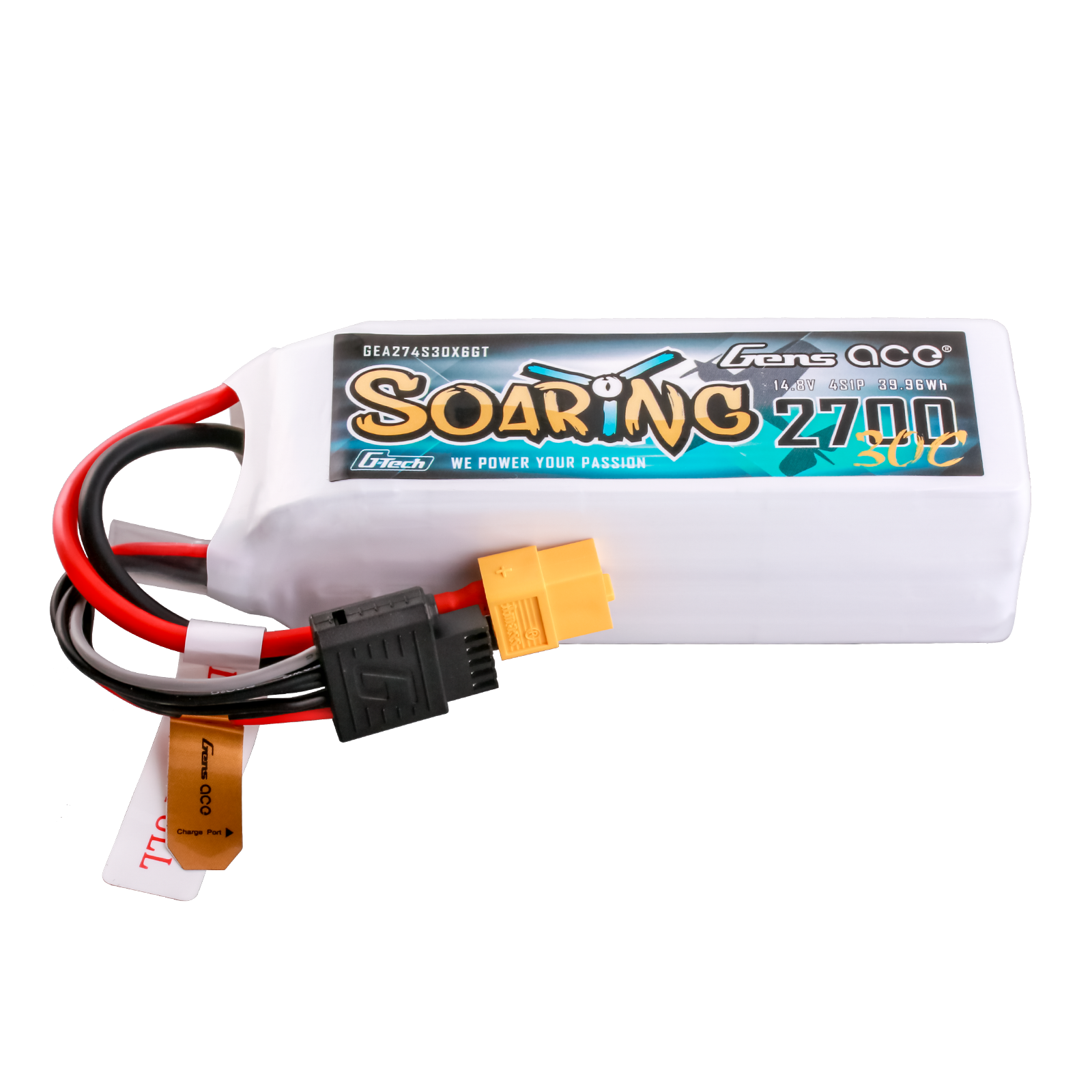 Gens Ace Soaring 2700mAh 4S 30C batterie LiPo 14.8V XT60