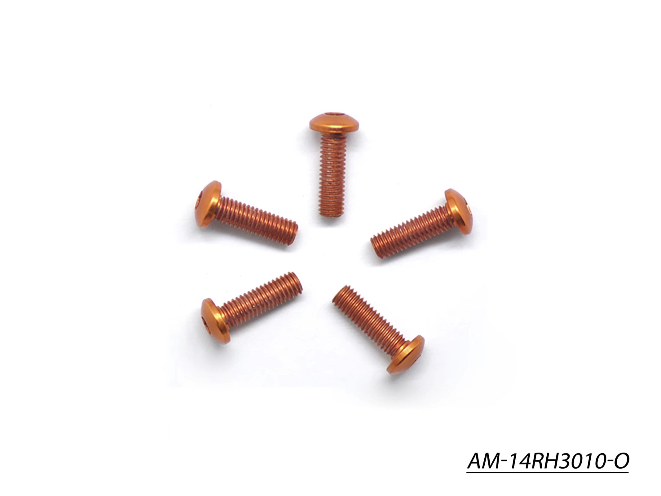 Arrowmax AM-14RH3010-O vis alu M3x10 orange tête ronde lot 5