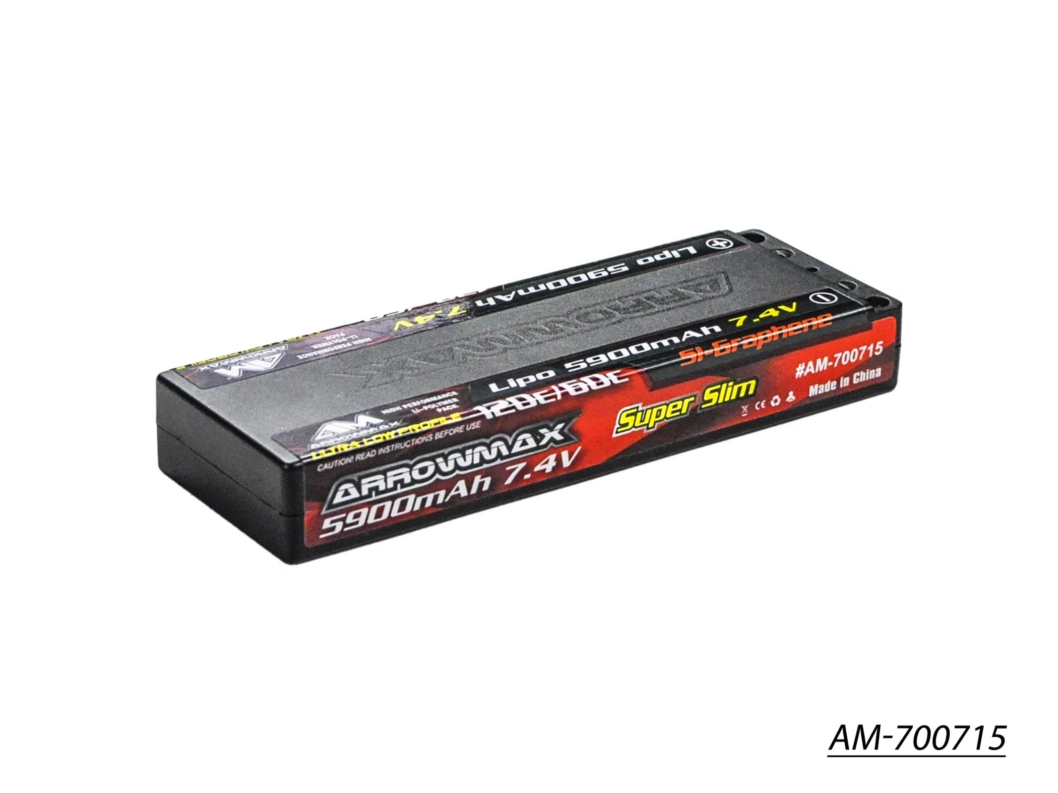 Arrowmax 2S LiPo Batterie 5900mAh 7.4V 60C Si-Graphene