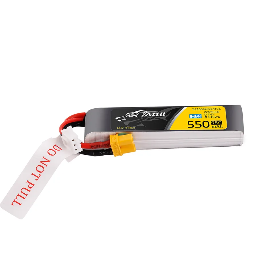 Tattu FPV 550mAh 2S batterie lipo HV XT30 95C