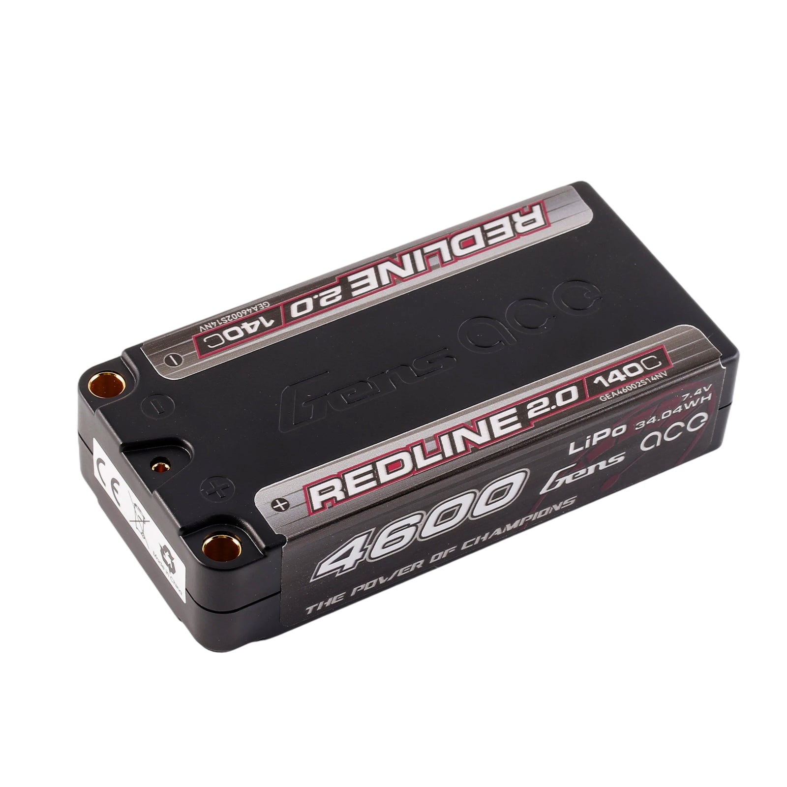 Gens Ace Redline 2.0 4600mAh 2S 140C batterie shorty
