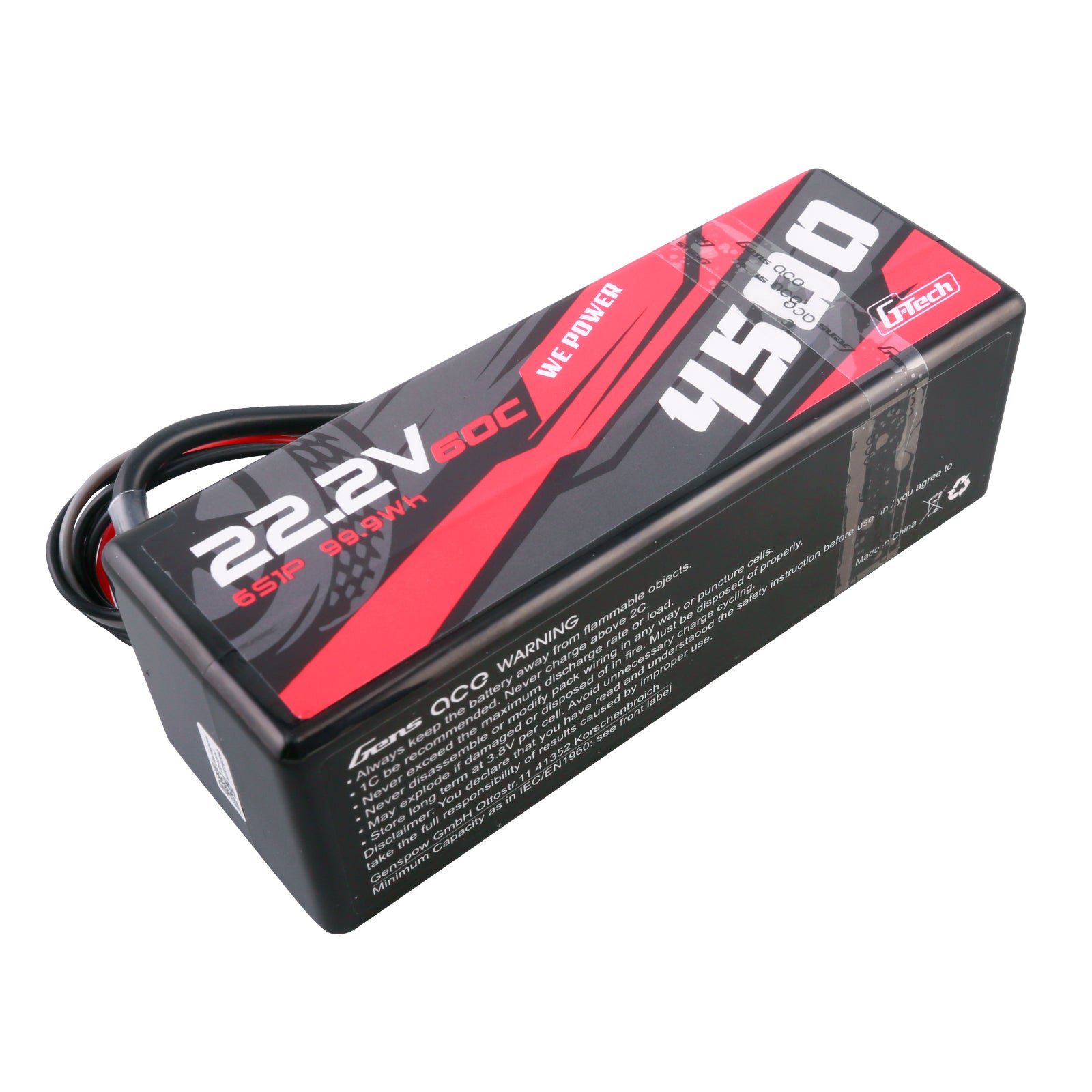 Gens Ace Car Classic 4500mAh 6S 60C Batterie Hardcase 22.2V XT90