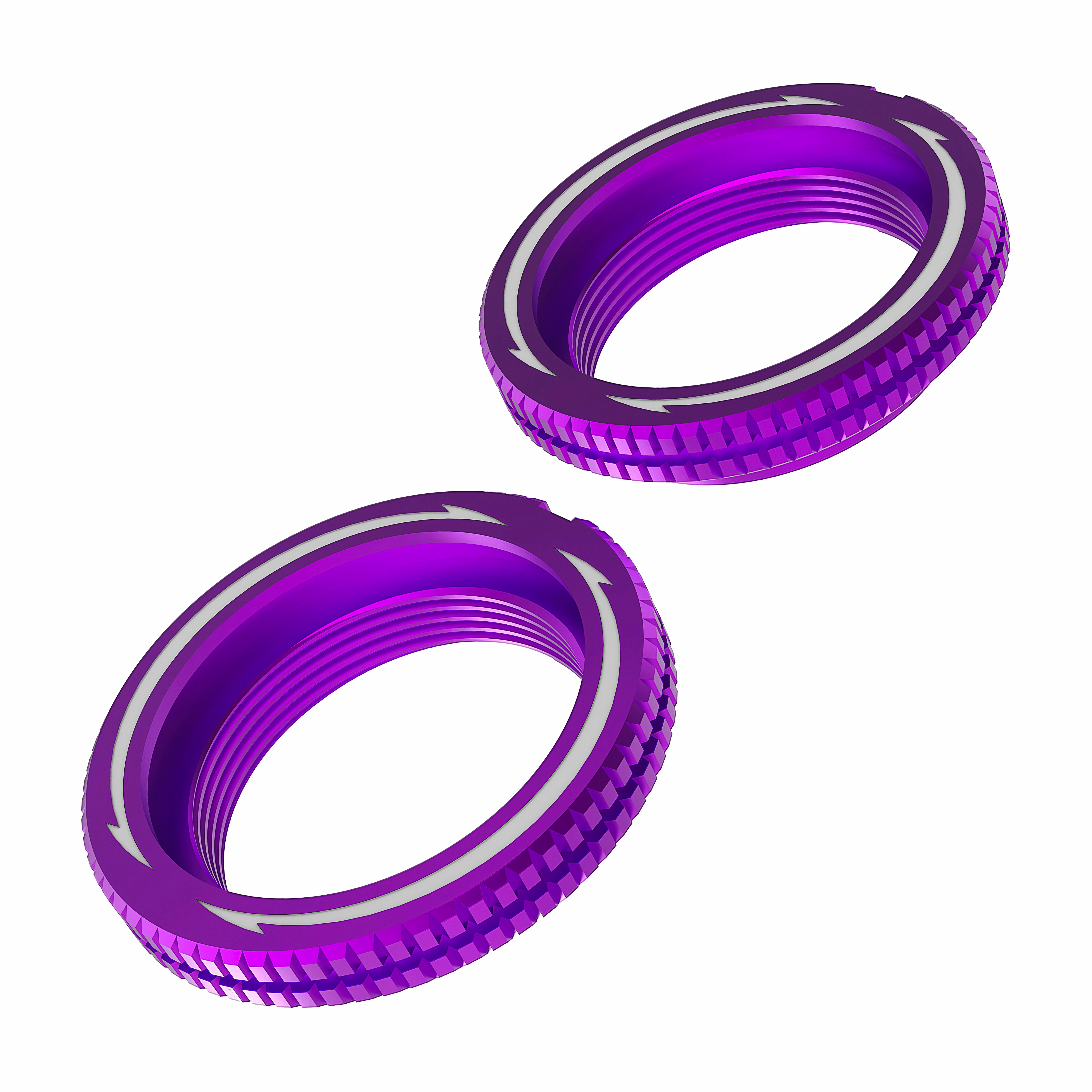 3Racing AuperD5 SAK-D6818D bague amortisseur Big Bore bleue