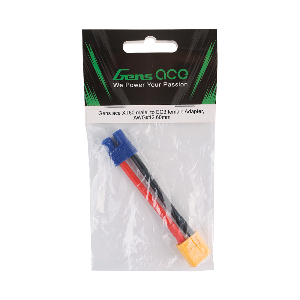Gens Ace adaptateur XT60 mâle vers EC3 femelle RC