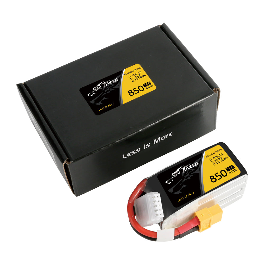 Tattu FPV Classic batterie LiPo 850mAh 4S 75C XT60
