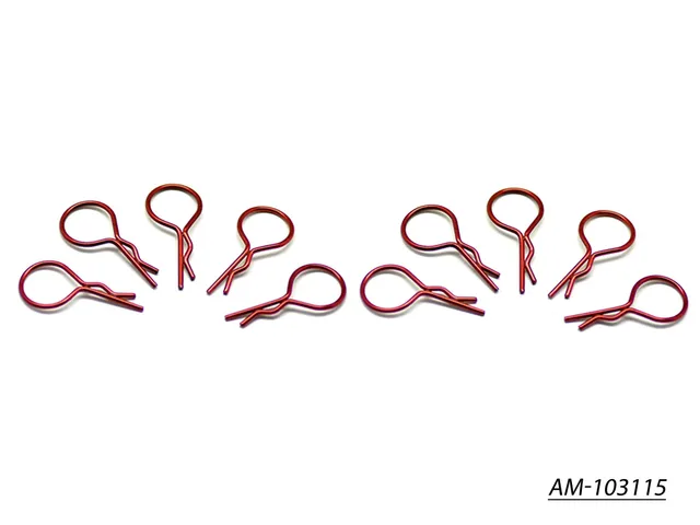 Arrowmax Body Clip Clips Carrosserie 1/10 Rouge x10 AM-103115