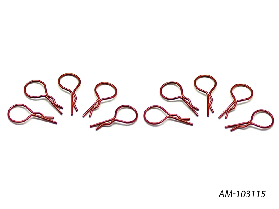 Arrowmax Body Clip Clips Carrosserie 1/10 Rouge x10 AM-103115