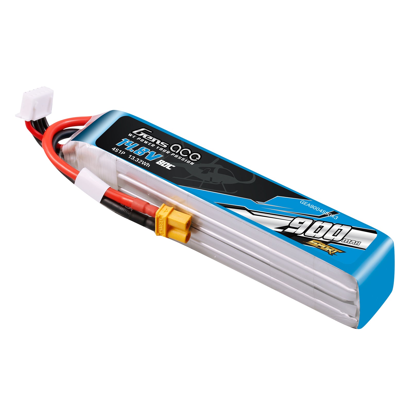 Gens Ace Sport 900mAh 4S Batterie Lipo XT30 F5J