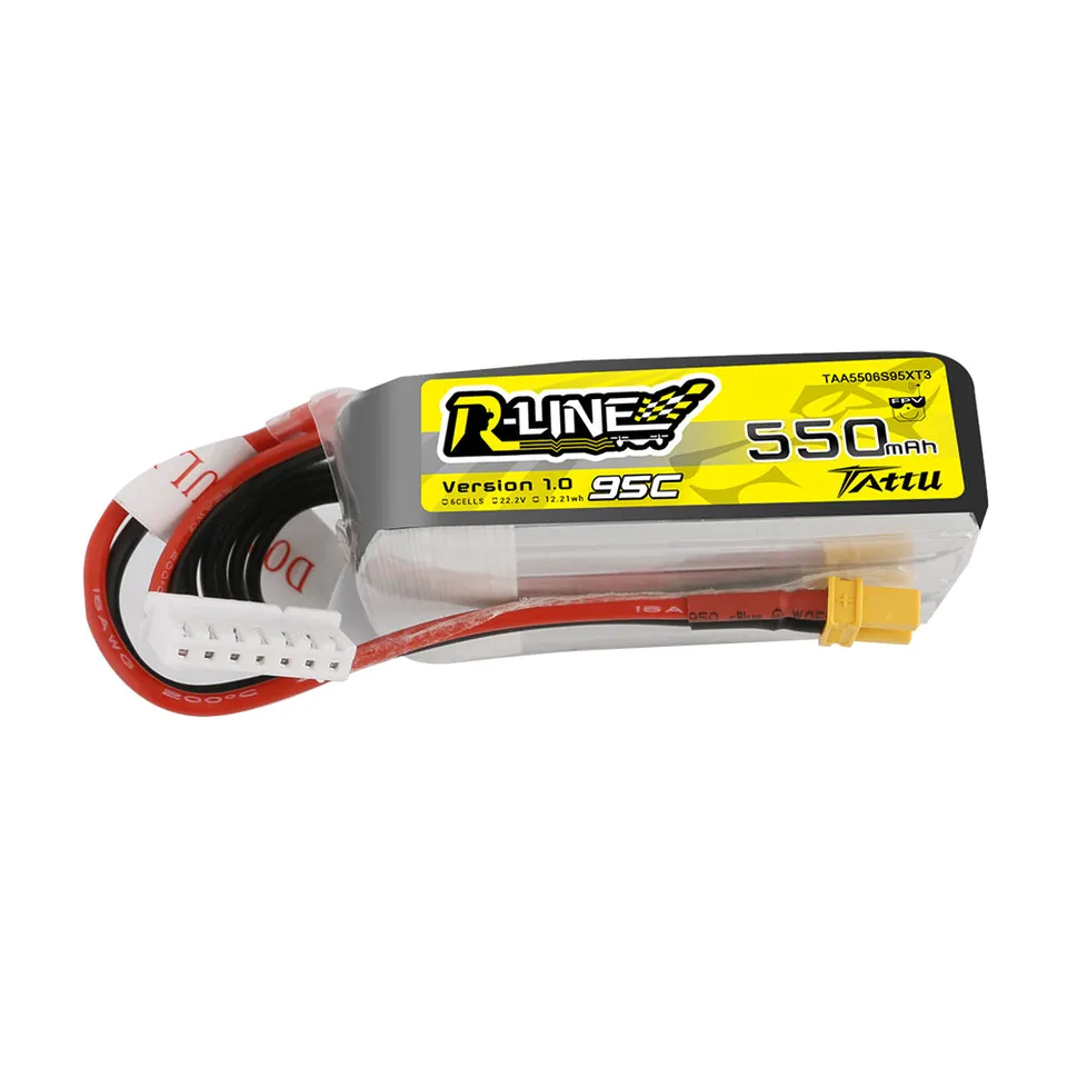 Tattu R-Line 550mAh 6S batterie FPV 95C XT30