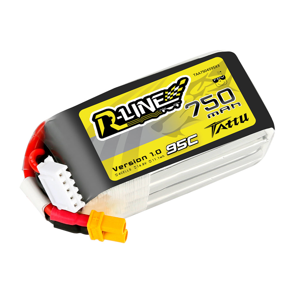 Tattu R-Line 750mAh 4S 95C 14.8V batterie FPV XT30