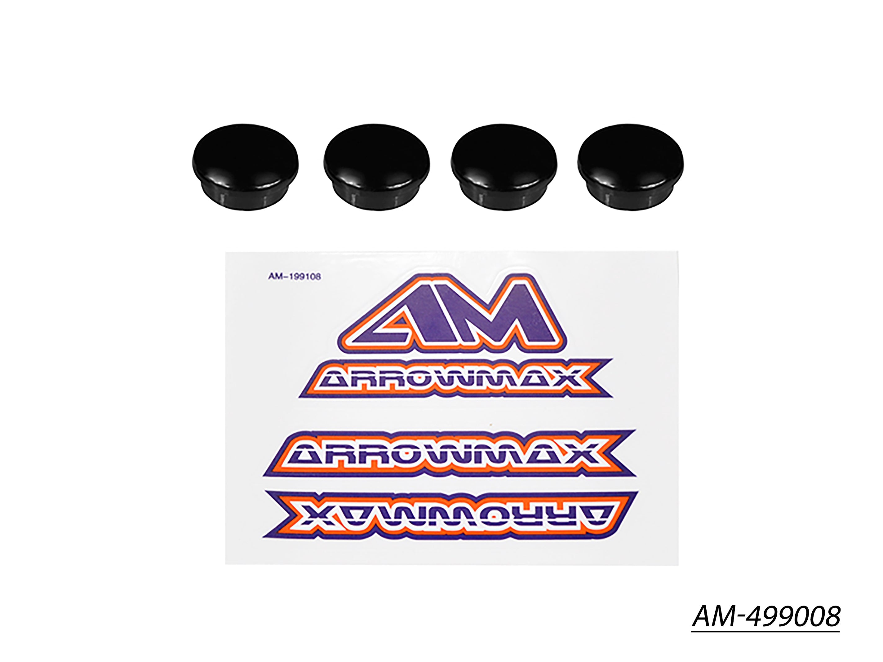 Arrowmax Honeycomb AM-499009 capuchons 14 mm noirs x4