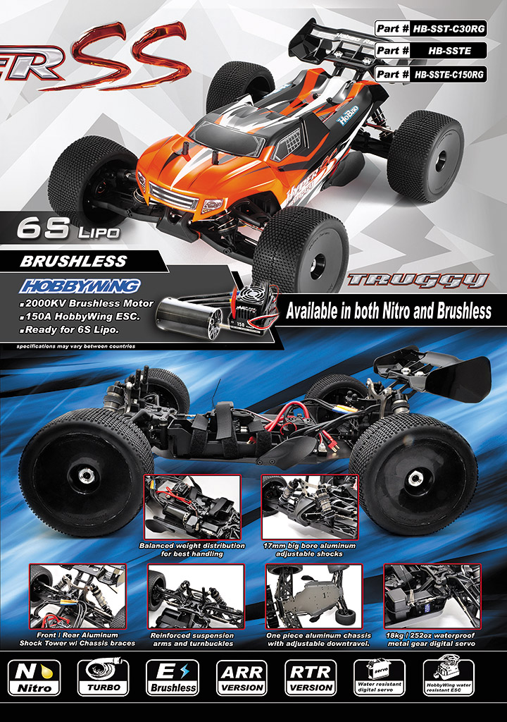 Hobao Hyper SSTE HB-SSTE-C150RG truggy 1/8 brushless RTR orange