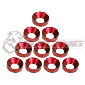 3Racing Parts rondelles M4 fraisées alu bleues x10