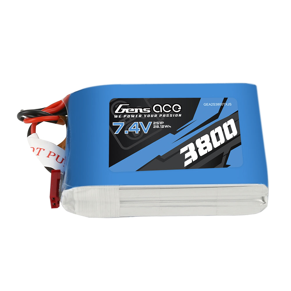 Gens Ace TX/RX Batterie Lipo 2S 3800mAh 7.4V JST-SYP