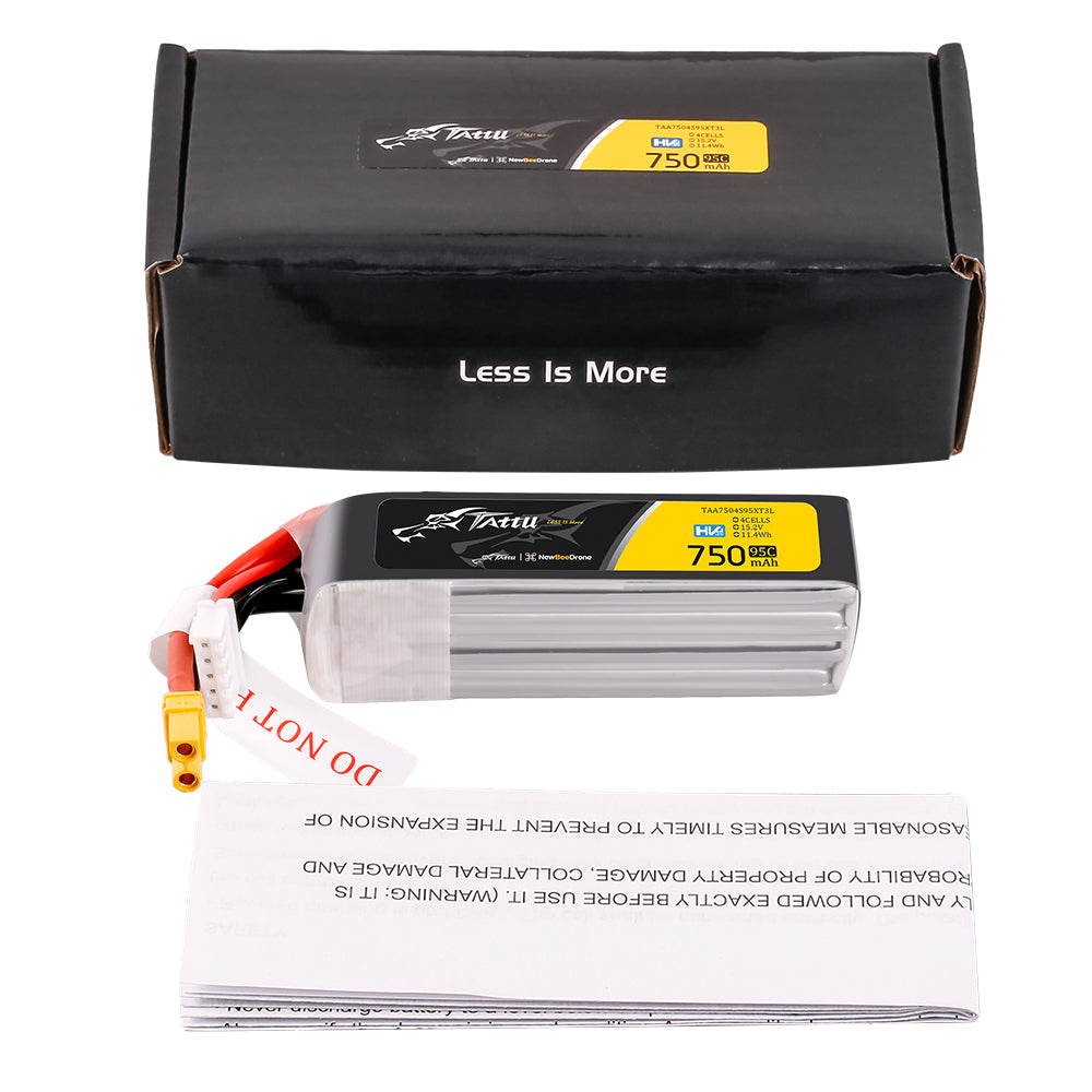 Tattu FPV Classic 750mAh 4S batterie LiPo XT30 95C HV