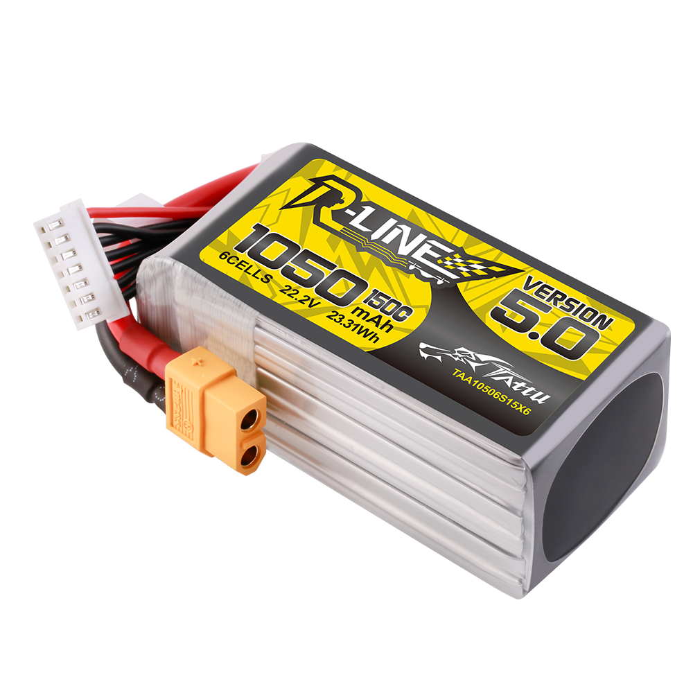 Tattu R-Line 5.0 1050mAh 6S 150C batterie Lipo XT60