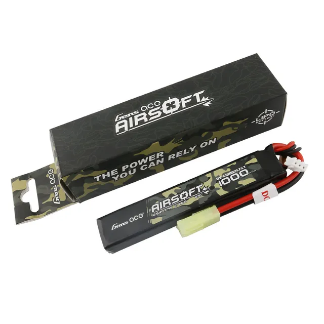 Gens Ace Airsoft 1000mAh 2S batterie LiPo 7.4V Tamiya