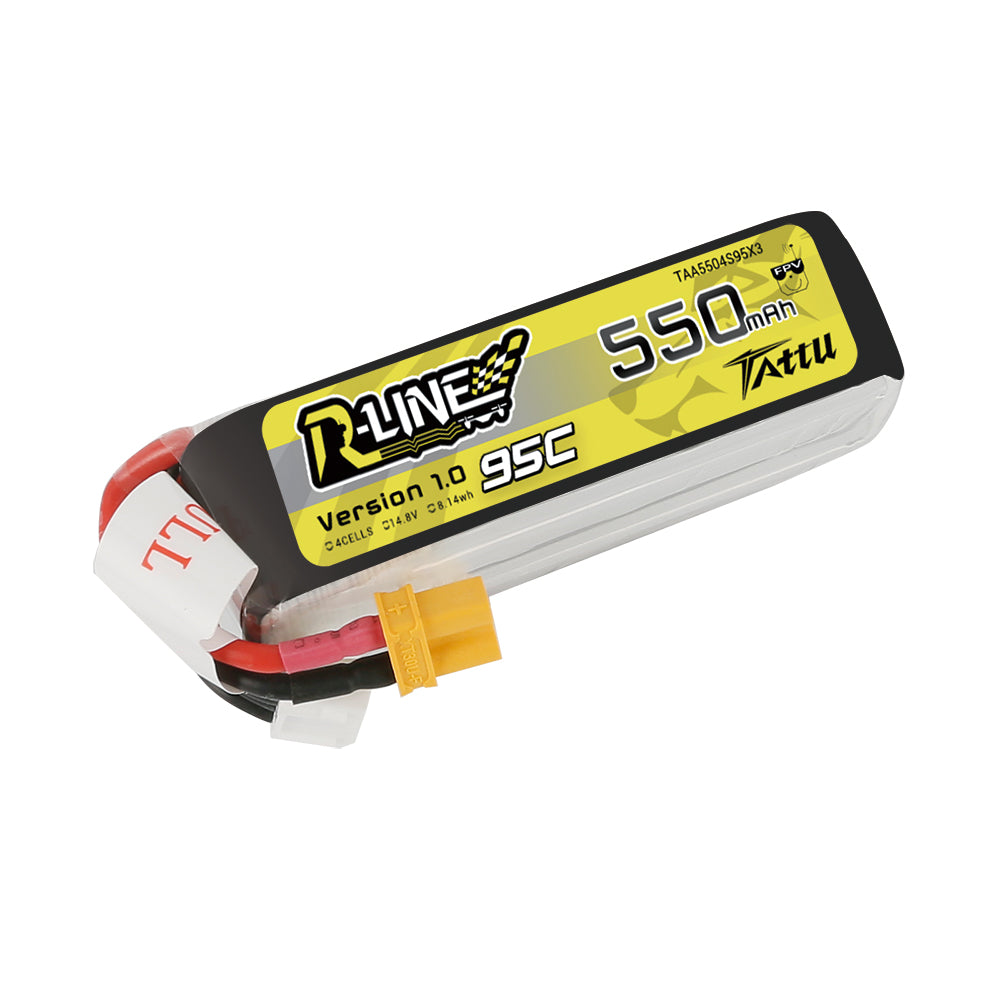 Tattu R-Line 550mAh 4S 95C batterie LiPo 14.8V XT30