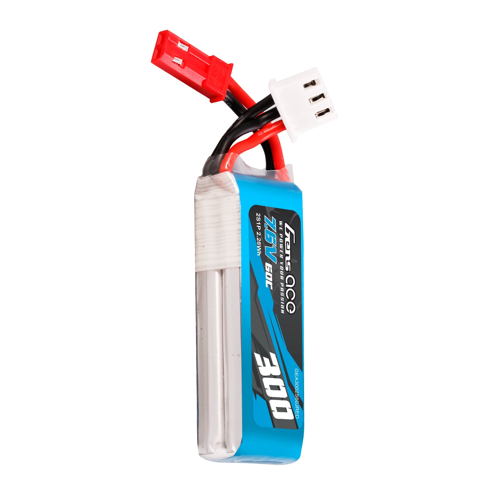 Gens Ace Car Classic 300mAh 2S 60C Batterie Lipo 7.6V HV JST-SYP