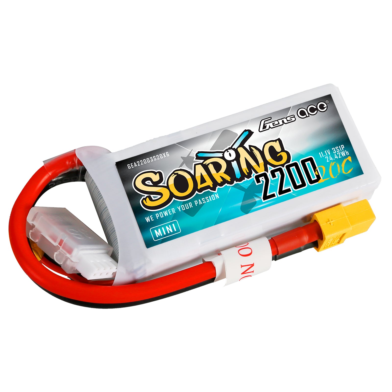 Gens Ace Soaring 2200mAh 3S 20C 11.1V batterie LiPo XT60