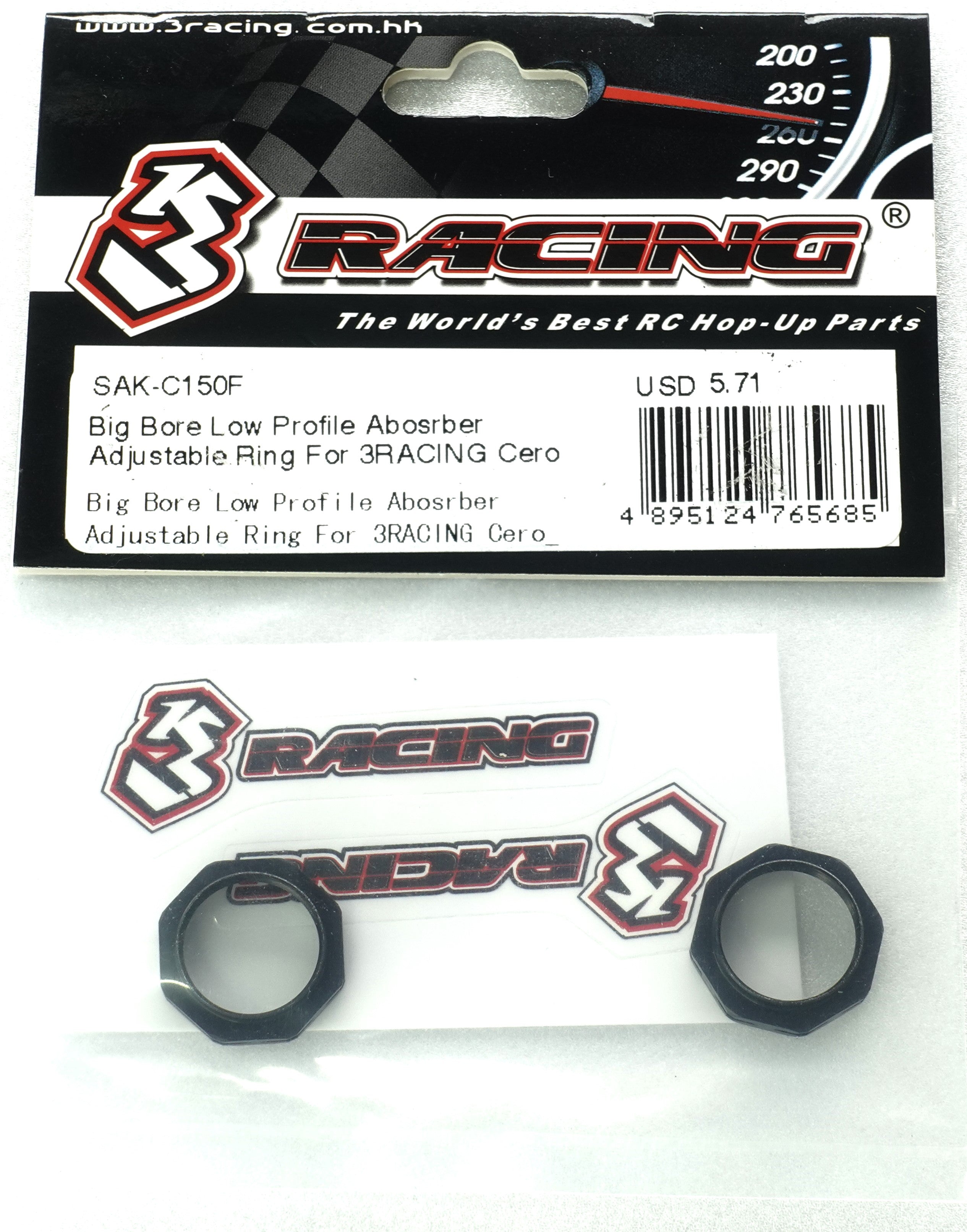 3RACING Cero SAK-C150F bague amortisseur Big Bore