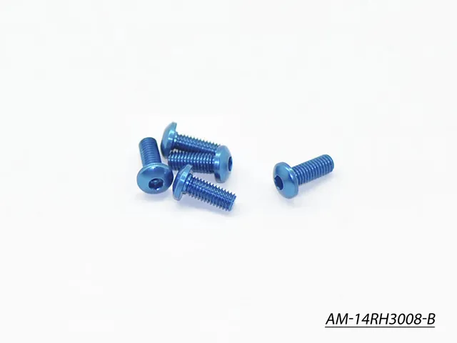 Arrowmax Screws AM-14RH3008-B vis alu M3x8 bleue lot 5