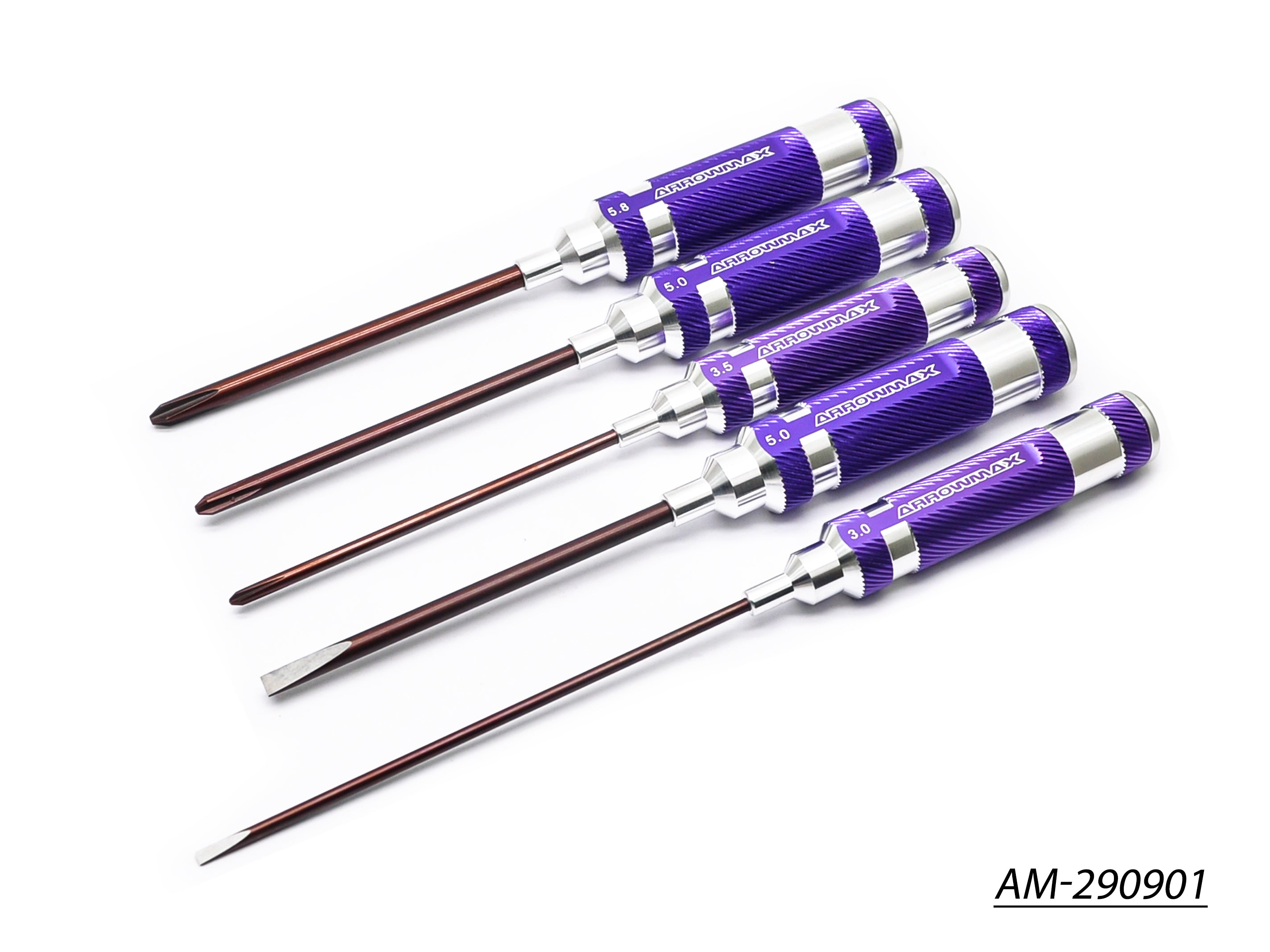 Arrowmax Set 5 tournevis Phillips + plat AM-290901