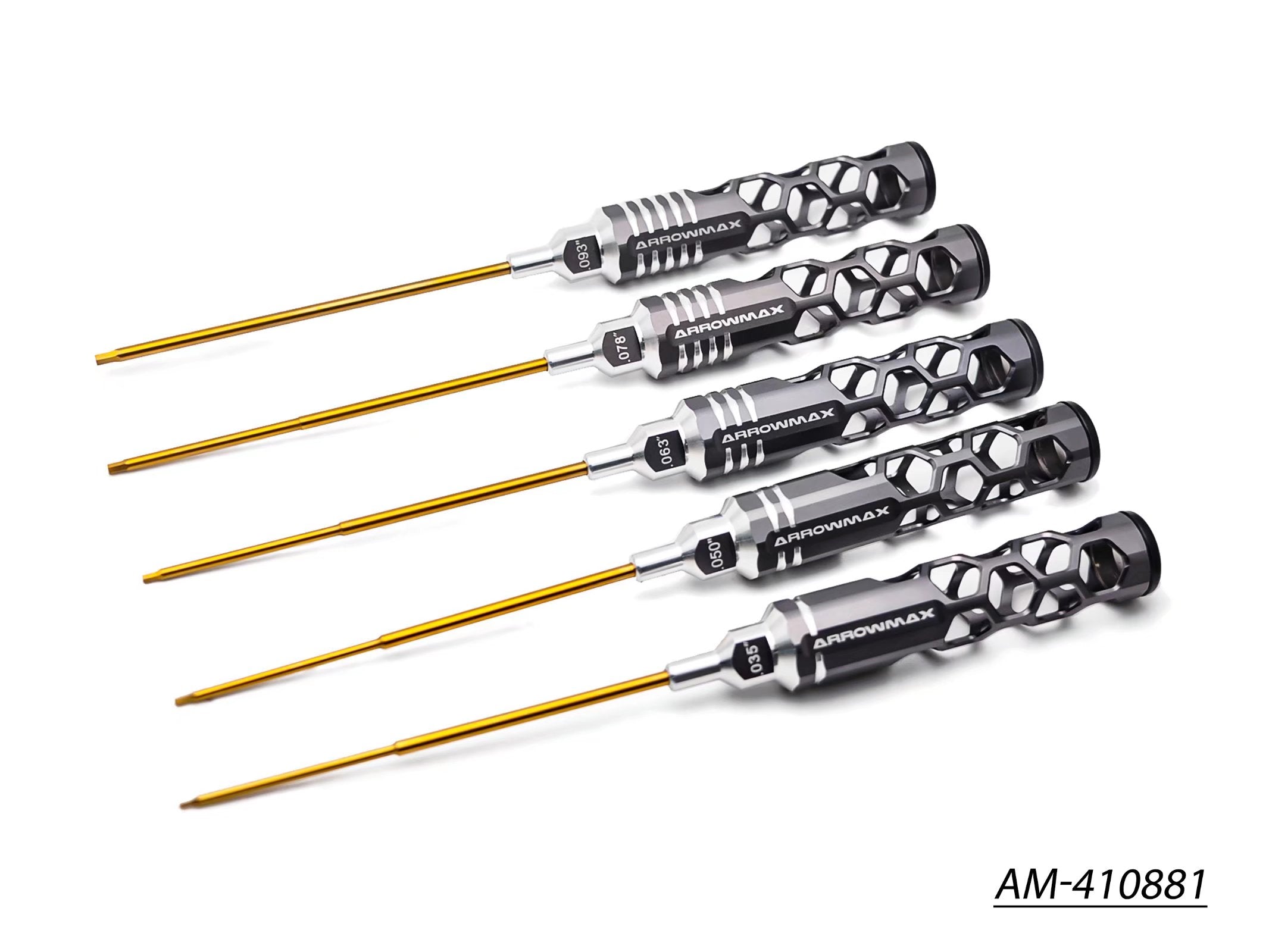 Arrowmax AM-410881 set 5 clés Allen Honeycomb 120 mm