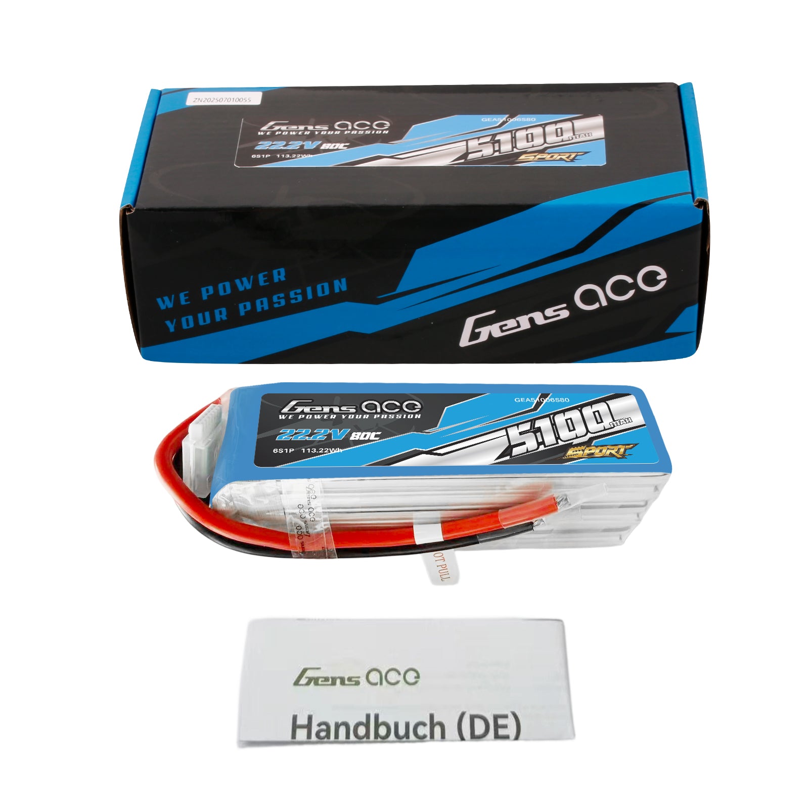 Gens Ace Sport Series batterie LiPo 6S 5100mAh 80C F5B