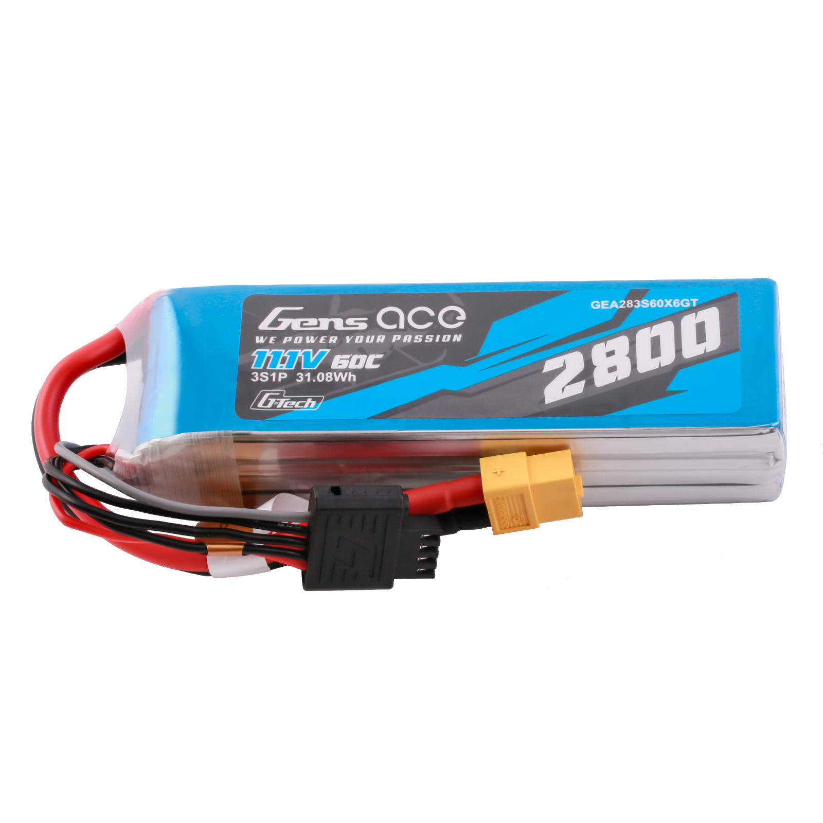 Gens Ace Car Classic 2800mAh 3S batterie LiPo 60C XT60