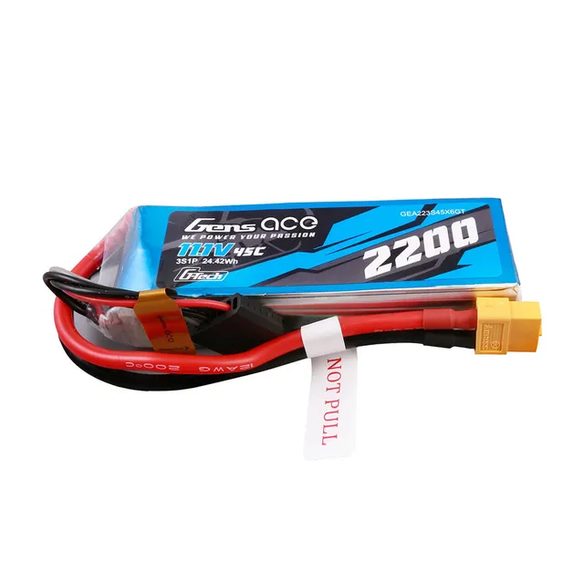 Gens Ace Air 2200mAh 3S 45C Batterie LiPo XT60 Heli
