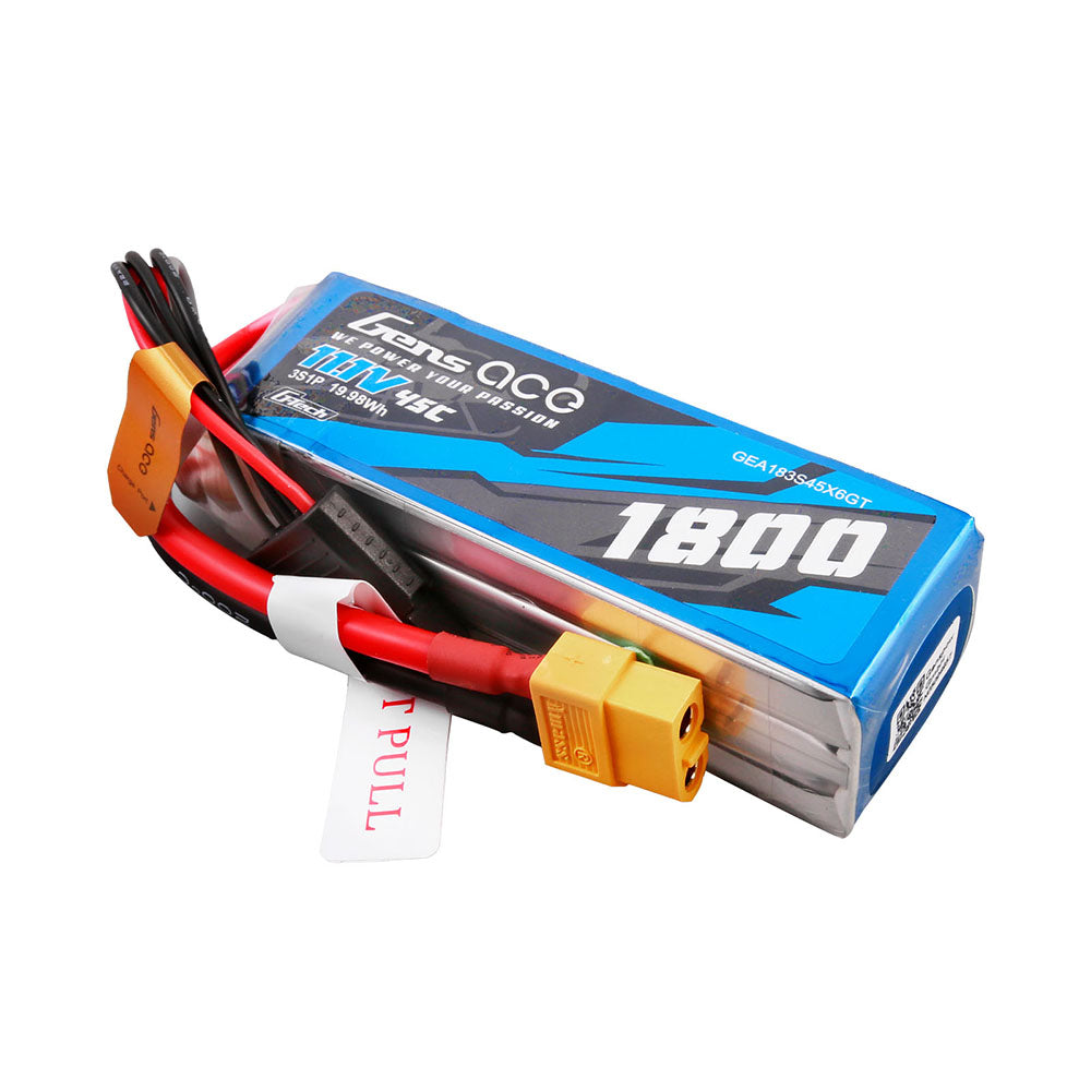 Gens Ace Car Classic 1800mAh 3S 45C Batterie Lipo 11.1V XT60