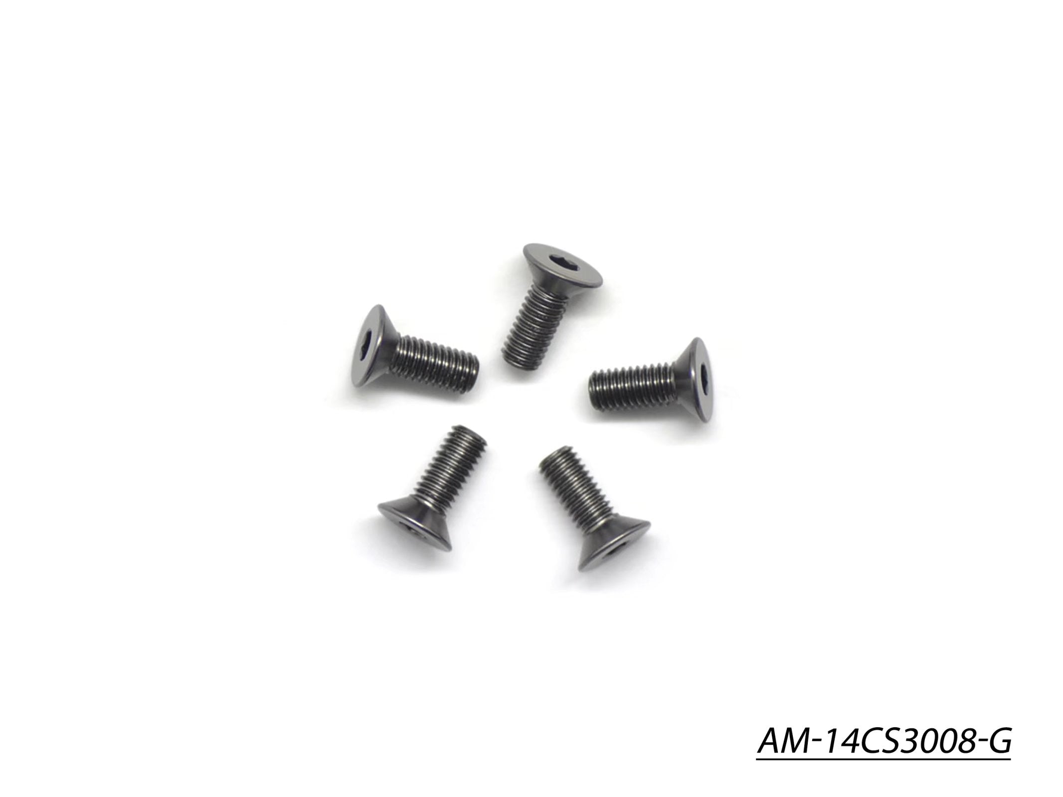 Arrowmax Screws AM-14CS3008-G vis alu M3x8 fraisées grises (5)