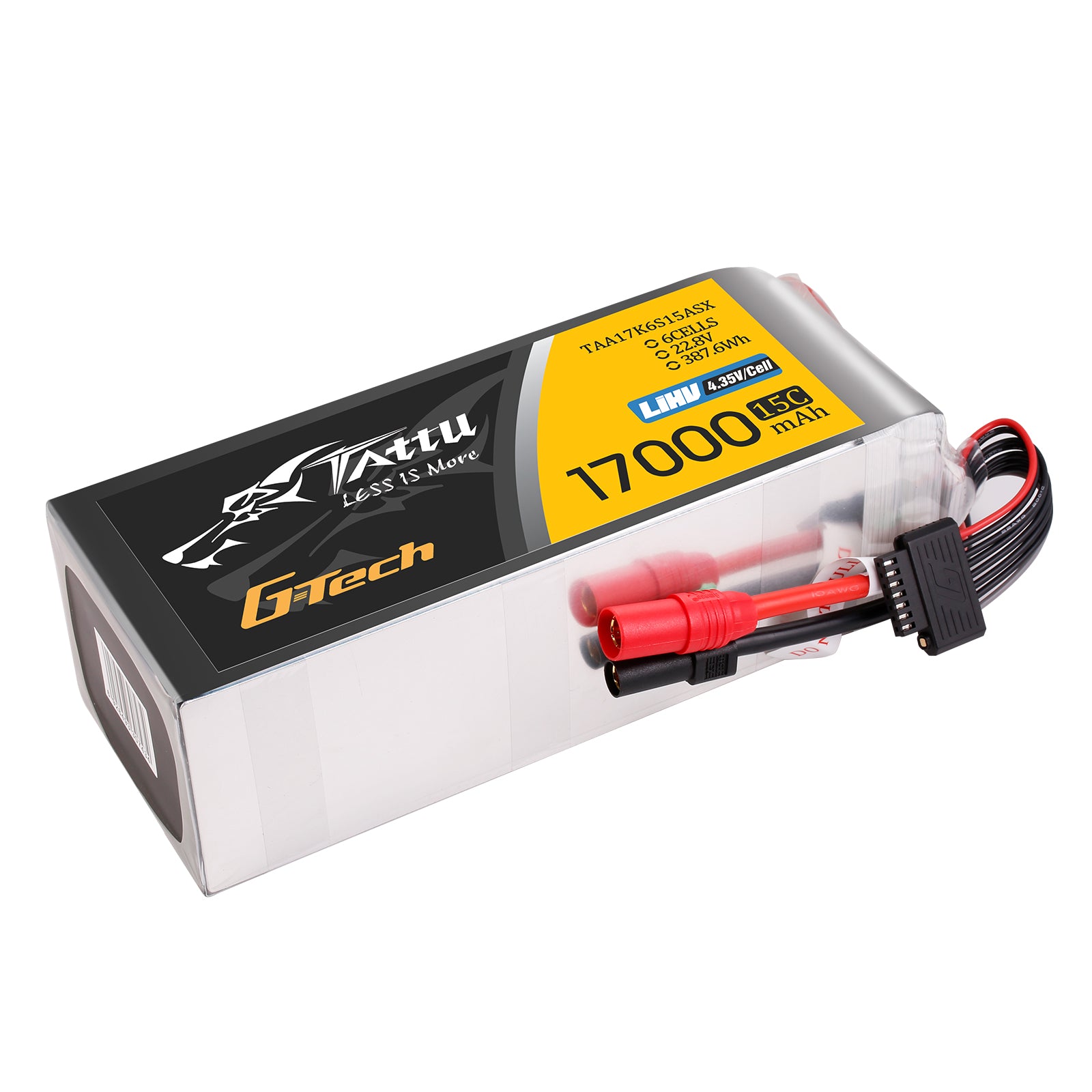 Tattu UAV 17000mAh 6S 15C batterie LiPo HV 22.8V AS150