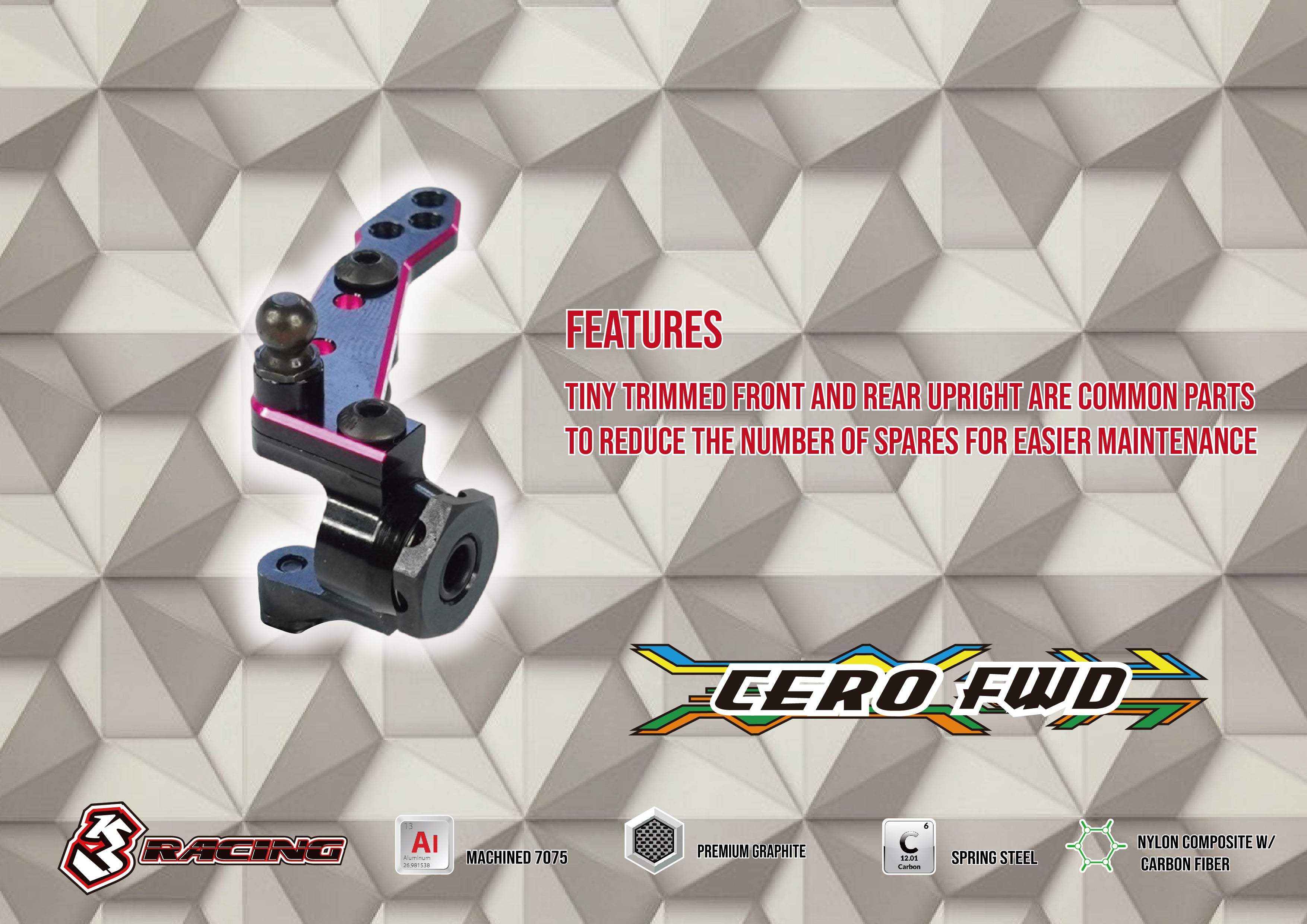 3Racing KIT-CERO Ultra FWD kit voiture RC traction 1/10