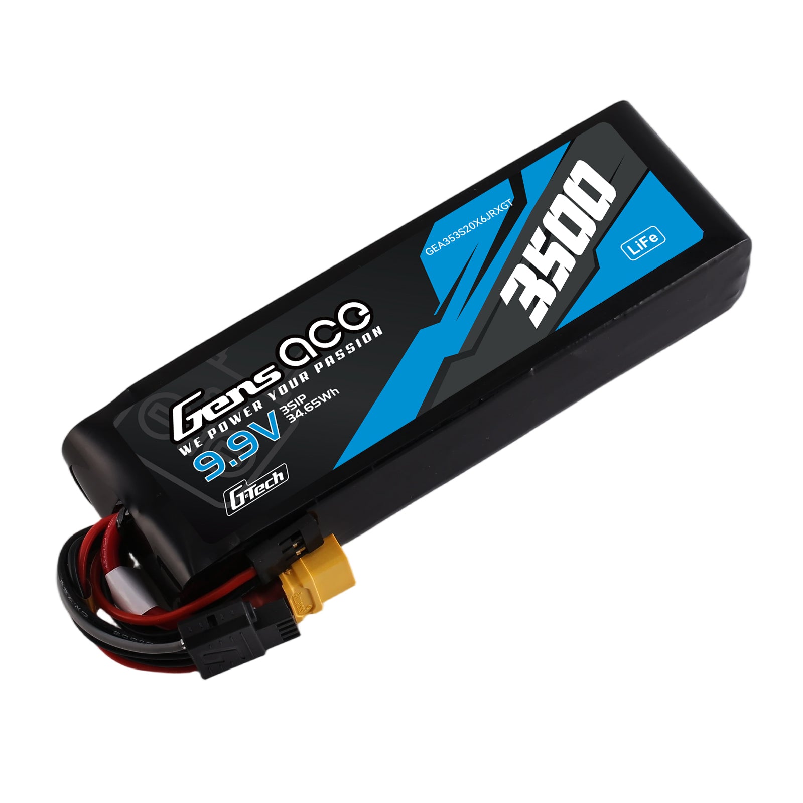 Gens Ace 3500mAh 3S 9,9V LiFe TX RX XT60
