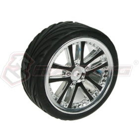 3Racing 5 Dual Spoke Roues Touring 1/10 24mm Noires x4