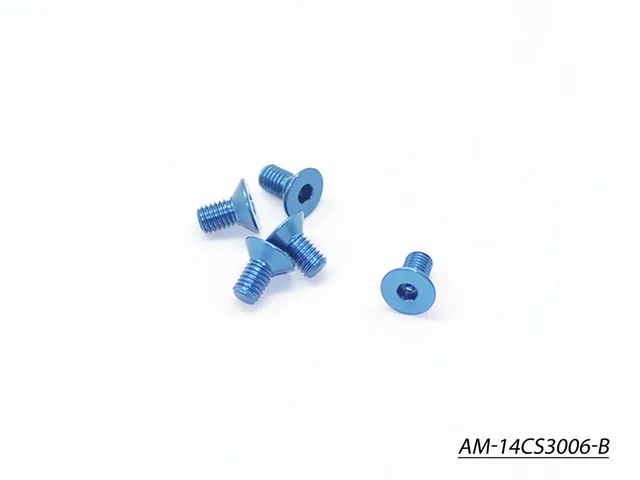 Arrowmax Screws Vis Alu M3x6 Fraisée Bleue x5 AM-14CS3006-B
