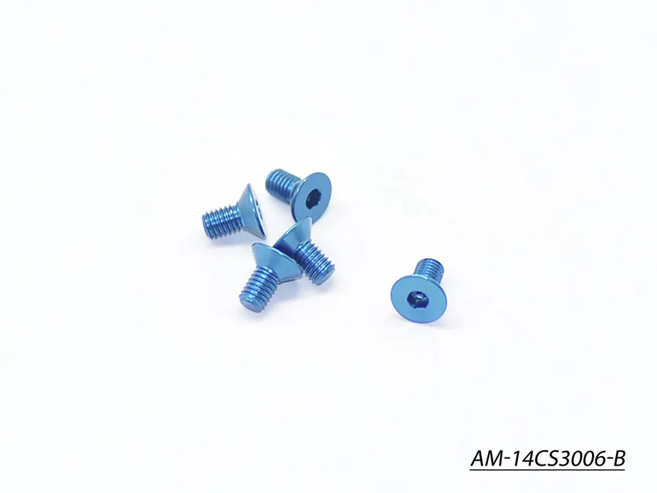 Arrowmax Screws Vis Alu M3x6 Fraisée Bleue x5 AM-14CS3006-B
